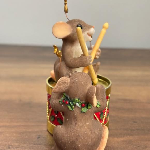 CHARMING TAILS Fitz & Floyd ENJOY THE HOLIDAY BEAT Mice Drums Figurine 87/170 - Picture 7 of 9